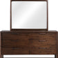 Sol Beveled Glass Wall or Dresser Mirror in Brown Spice