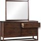 Sol Beveled Glass Wall or Dresser Mirror in Brown Spice
