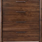 Sol Five Drawer Acacia Wood Chest in Brown Spice