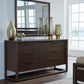 Sol Six Drawer Acacia Wood Dresser in Brown Spice