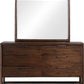Sol Six Drawer Acacia Wood Dresser in Brown Spice