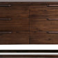 Sol Six Drawer Acacia Wood Dresser in Brown Spice