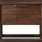 Sol Two Drawer USB-Charging Nightstand in Brown Spice