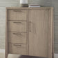 Sumire Four Drawer One Door Ash Wood Chest in Ginger