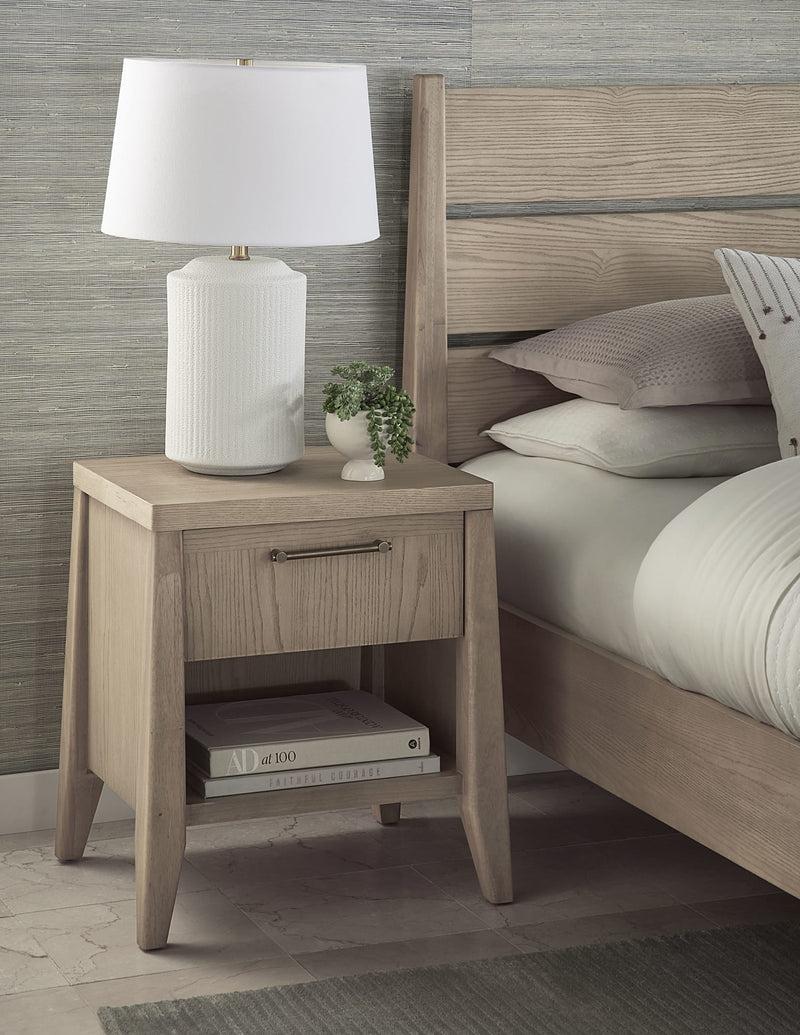 Sumire One Drawer One Shelf Ash Wood Nightstand in Ginger