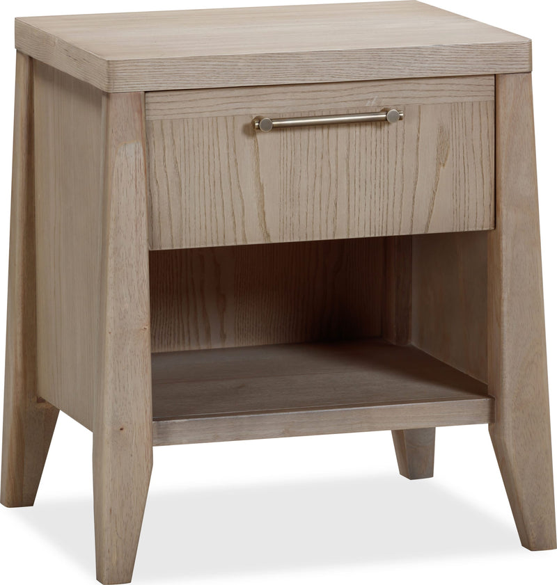 Sumire One Drawer One Shelf Ash Wood Nightstand in Ginger