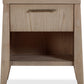 Sumire One Drawer One Shelf Ash Wood Nightstand in Ginger