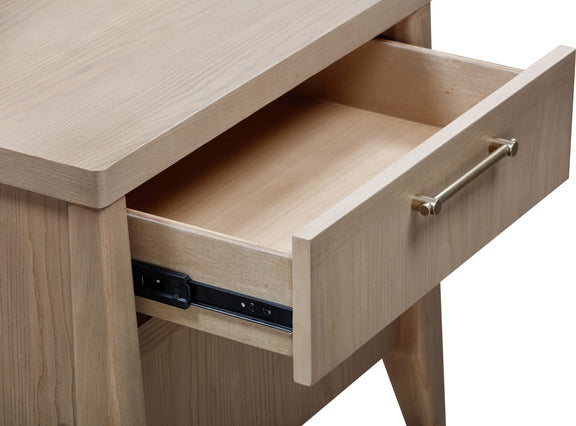 Sumire One Drawer One Shelf Ash Wood Nightstand in Ginger