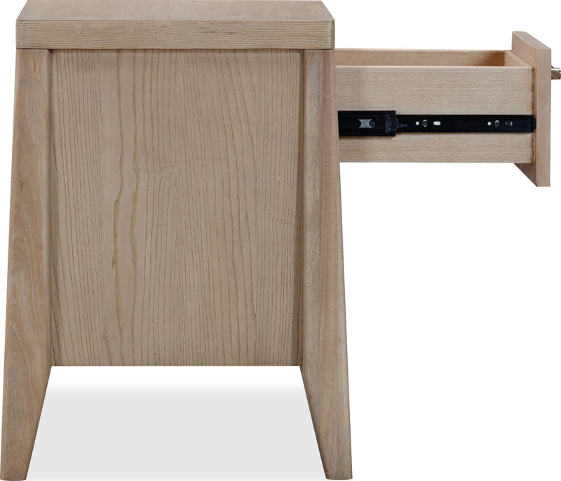 Sumire One Drawer One Shelf Ash Wood Nightstand in Ginger