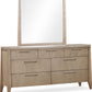 Sumire Seven Drawer Ash Wood Dresser in Ginger