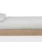 Sumire California King-size Slatted Ash Wood Platform Bed in Ginger