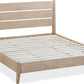 Sumire King-size Slatted Ash Wood Platform Bed in Ginger