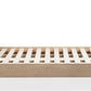 Sumire Queen-size Slatted Ash Wood Platform Bed in Ginger