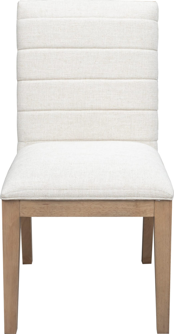 Sumire Solid Wood Dining Chair in Ginger and Natural Linen