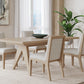 Sumire Solid Wood Dining Chair in Ginger and Natural Linen