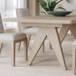 Sumire Solid Wood Dining Chair in Ginger and Natural Linen
