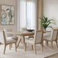 Sumire Solid Wood Dining Chair in Ginger and Natural Linen