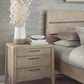 Sumire Three Drawer Ash Wood Nightstand in Ginger
