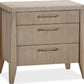 Sumire Three Drawer Ash Wood Nightstand in Ginger