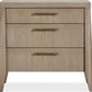 Sumire Three Drawer Ash Wood Nightstand in Ginger
