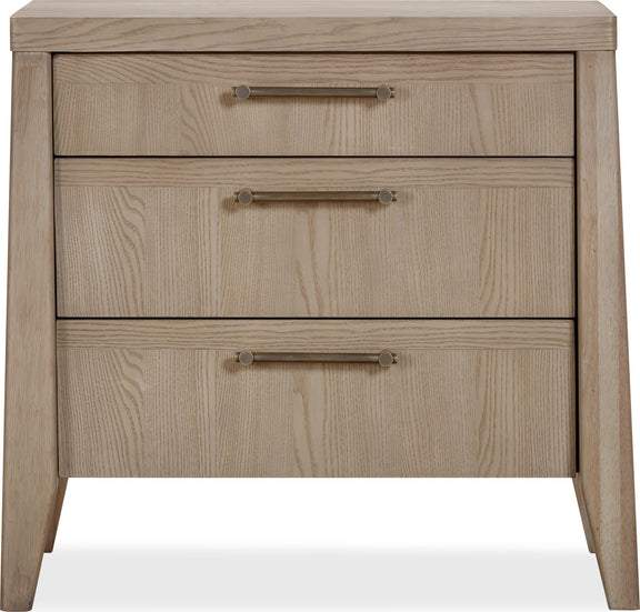 Sumire Three Drawer Ash Wood Nightstand in Ginger