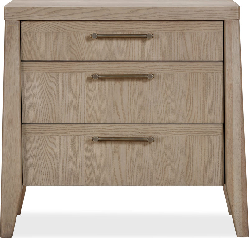 Sumire Three Drawer Ash Wood Nightstand in Ginger
