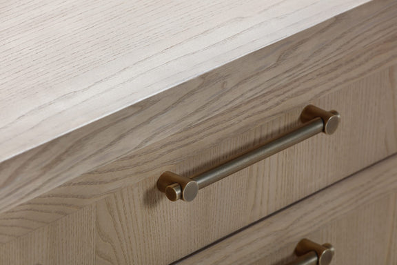 Sumire Three Drawer Ash Wood Nightstand in Ginger