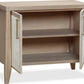 Sumire Two Door Ash Wood Bachelor Chest in Ginger and Natural Cane