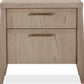 Sumire Two Drawer Ash Wood Nightstand in Ginger