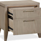 Sumire Two Drawer Ash Wood Nightstand in Ginger