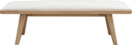 Sumire Upholstered Bench in Ginger and Natural Linen