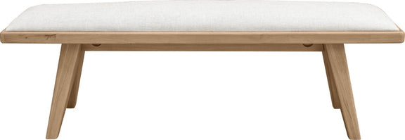 Sumire Upholstered Bench in Ginger and Natural Linen