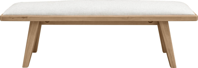 Sumire Upholstered Bench in Ginger and Natural Linen