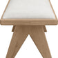 Sumire Upholstered Bench in Ginger and Natural Linen