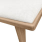 Sumire Upholstered Bench in Ginger and Natural Linen