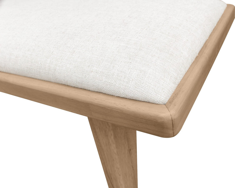 Sumire Upholstered Bench in Ginger and Natural Linen