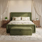 Summit Uph CKing Bed - Moss