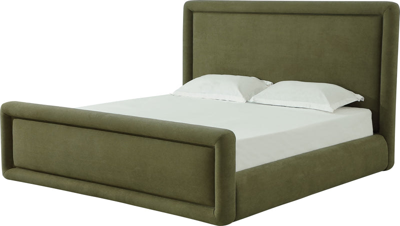 Summit Uph CKing Bed - Moss