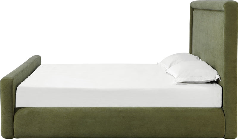Summit Uph CKing Bed - Moss