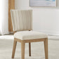 Sumner Channel Back Upholstered Dining Chair in Natural