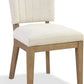 Sumner Channel Back Upholstered Dining Chair in Natural