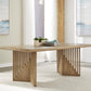 Sumner Double Pedestal Oak Dining Table in Natural