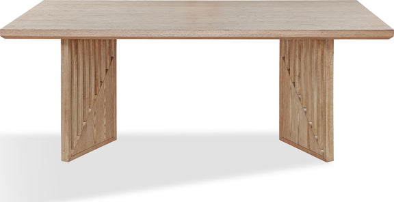 Sumner Double Pedestal Oak Dining Table in Natural