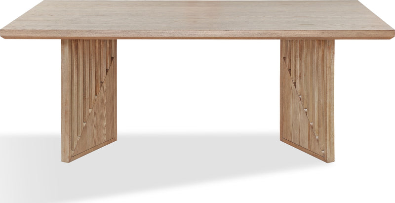 Sumner Double Pedestal Oak Dining Table in Natural