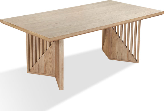 Sumner Double Pedestal Oak Dining Table in Natural
