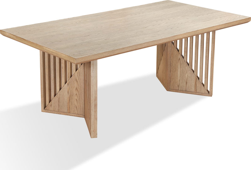 Sumner Double Pedestal Oak Dining Table in Natural
