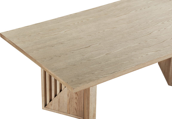 Sumner Double Pedestal Oak Dining Table in Natural