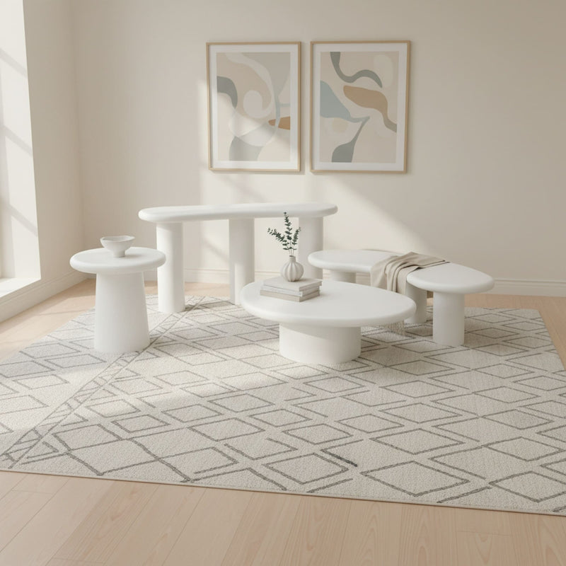 Sven Short Wooden Coffee Table in Rice