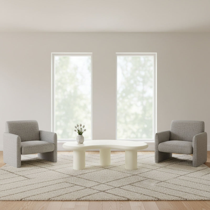 Sven Tall Wooden Coffee Table in Rice