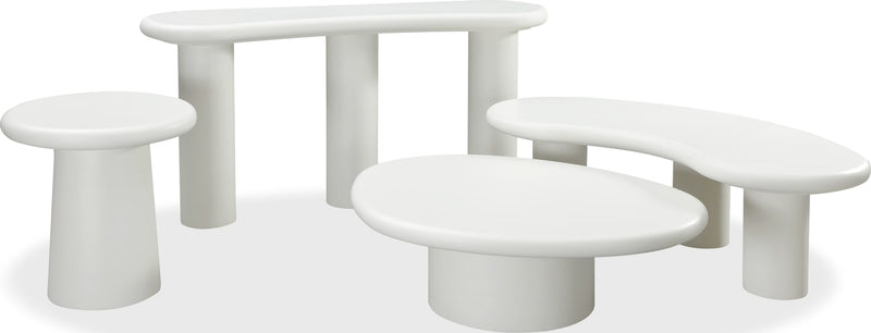 Sven Tall Wooden Coffee Table in Rice